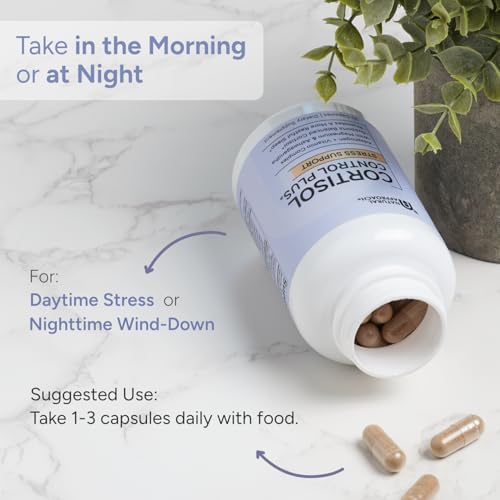 Cortisol Control Plus – Suplemento de Cortisol para Hombres y Mujeres, Manejo del Estrés, Energía Calmante, Ánimo y Sueño Reparador – Adaptógeno - imagen 4