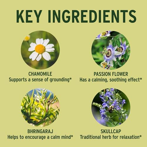 Banyan Botanicals Tranquil Mind Orgánico – Suplemento para el Sistema Nervioso y Relajación Física – Con Escutelaria, Flor de la Pasión y Centella - imagen 2