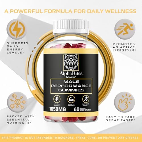Alpha Bites - Fórmula Original 7 en 1 Gummies, AlphaBites para Hombres, Suplemento Avanzado de Rendimiento y Energía, Reseñas de Gummy, 1 Mes - imagen 3