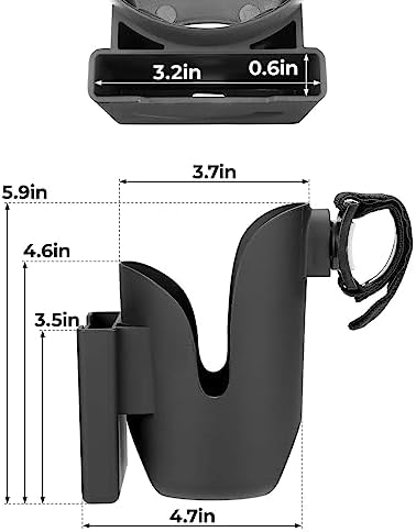 Soporte para Taza JOYTUTUS para Silla de Ruedas, 2 en 1 Soporte para Botella de Agua y Teléfono, Universal para Andador, Rollator, Cochecito, Scooter - imagen 4