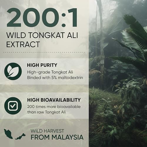 Jungle Powders Tongkat Ali en Polvo 200:1 Extracto 282 Porciones 5 Onzas Suplemento Eurycoma Longifolia para la Salud Masculina y Vitalidad - imagen 4