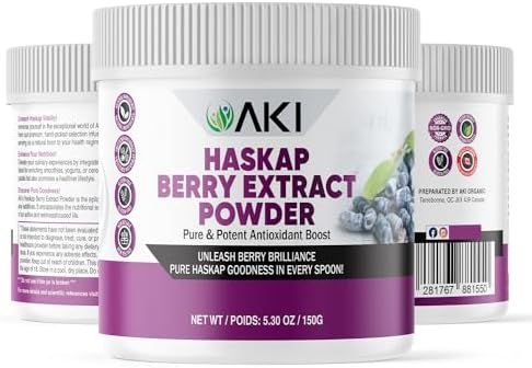 Polvo de Extracto de Baya Haskap AKI 150g - Superalimento Rico en Antioxidantes con Vitamina C y Polifenoles - Apoyo Energético y Equilibrio Mental - - imagen 3