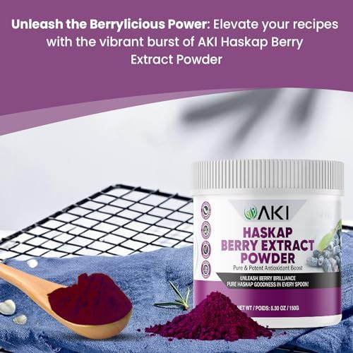 Polvo de Extracto de Baya Haskap AKI 150g - Superalimento Rico en Antioxidantes con Vitamina C y Polifenoles - Apoyo Energético y Equilibrio Mental - - imagen 7