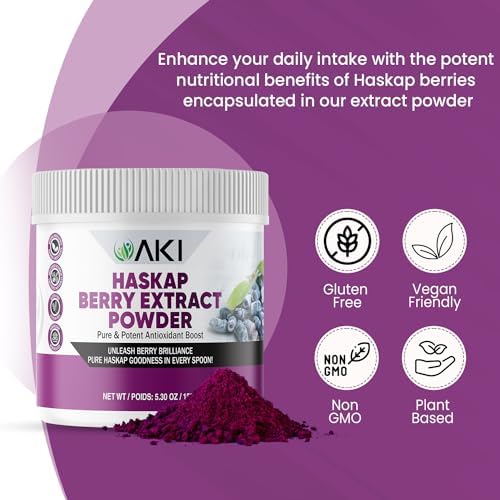 Polvo de Extracto de Baya Haskap AKI 150g - Superalimento Rico en Antioxidantes con Vitamina C y Polifenoles - Apoyo Energético y Equilibrio Mental - - imagen 8