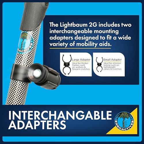 Linterna LED LightBaum 2G para Bastones, Muletas y Andadores — Montaje Universal Clip-On, Ángulo Ajustable, Previene Caídas Nocturnas | Funciona con - imagen 7