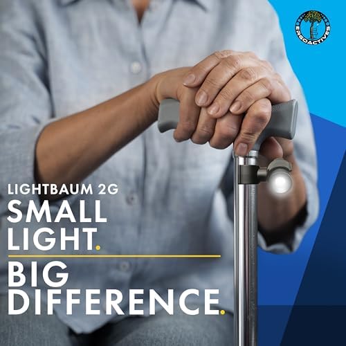 Linterna LED LightBaum 2G para Bastones, Muletas y Andadores — Montaje Universal Clip-On, Ángulo Ajustable, Previene Caídas Nocturnas | Funciona con - imagen 8