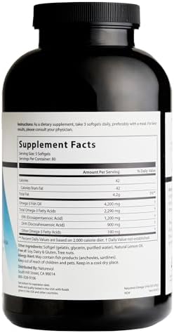 NATUREVOL Aceite de Pescado Omega-3 Triple Fuerza 4200mg – 1200mg EPA + 900mg DHA | Gelatinas Blandas Sin Sabor | Pescado Salvaje del Océano Profundo - imagen 7