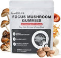 Gomitas de Hongo QualiLife con Melena de León, Alpha-GPC y Rhodiola - Suplemento Complejo de 12 Hongos para Enfoque y Memoria, 30 Porciones - imagen 1
