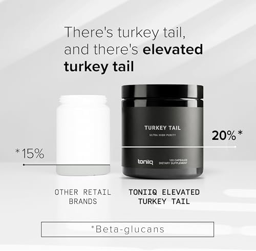 Cápsulas de Hongo Cola de Pavo Toniiq - Ultra Alta Potencia con 20% de Beta Glucanos - Alta Concentración - Probadas por Terceros - 120 Cápsulas - imagen 3