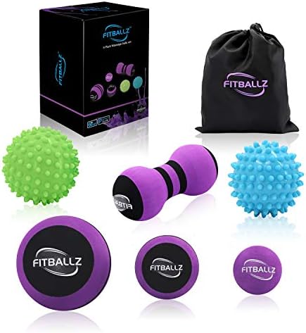 Kit de Terapia de Liberación de Puntos Gatillo Myofasciales Fitballz - 6 Pelotas de Espuma, Espigadas y de Cacahuate en 3 Tamaños - imagen 1
