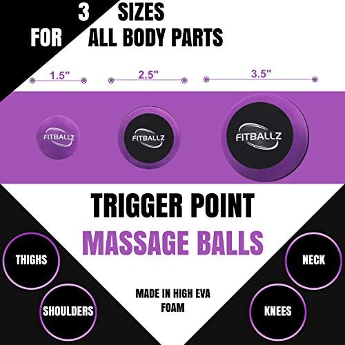 Kit de Terapia de Liberación de Puntos Gatillo Myofasciales Fitballz - 6 Pelotas de Espuma, Espigadas y de Cacahuate en 3 Tamaños - imagen 2