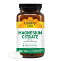 Country Life Citrato de Magnesio 250mg - 120 Tabletas - Apoya Función Muscular y Nerviosa, Ritmo Cardíaco, Sistema Inmunológico Saludable, Producción - imagen 1