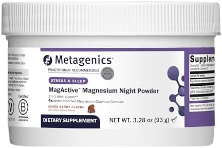 Metagenics MagActive Polvo de Magnesio Nocturno - Suplemento para Apoyo al Sueño - Ayuda al Ciclo de Sueño-Vigilia - Con Magnesio, Pasiflora y - imagen 1
