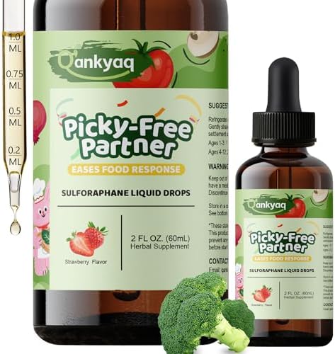 Suplemento de Sulforafano para Niños, Extracto Líquido de Brotes de Brócoli, Aumentador de Apetito (1+ años), Suplementos Veggie con Sabor a Fresa - - imagen 1