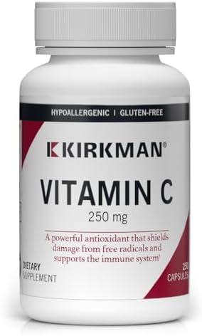Kirkman - Vitamina C 250 mg - 250 cápsulas - Potente Antioxidante - Apoya la Salud Inmunológica - Hipoalergénico - imagen 1