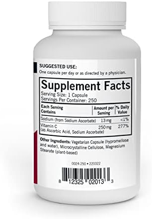 Kirkman - Vitamina C 250 mg - 250 cápsulas - Potente Antioxidante - Apoya la Salud Inmunológica - Hipoalergénico - imagen 2