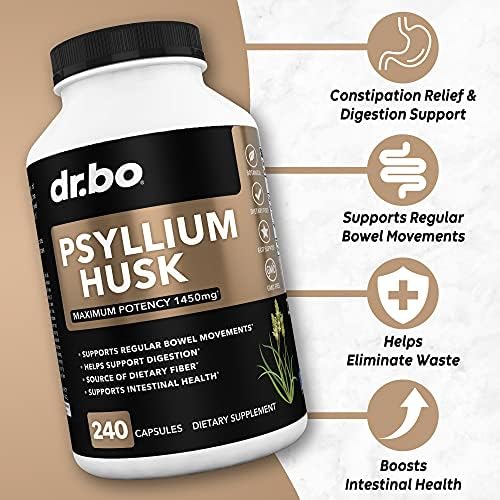 Cápsulas de Psyllium Husk - Suplemento de Fibra Natural para Alivio del Estreñimiento en Adultos - Cápsulas de Fibra Soluble y Soporte Digestivo - imagen 2