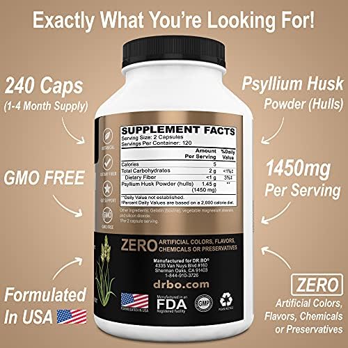Cápsulas de Psyllium Husk - Suplemento de Fibra Natural para Alivio del Estreñimiento en Adultos - Cápsulas de Fibra Soluble y Soporte Digestivo - imagen 4