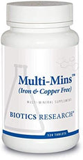 Complejo Multi Mineral Biotics Research Multi Mins Sin Hierro y Cobre, Fuente Balanceada de Quelatos Minerales, Minerales Traza de Alimentos, 120 - imagen 1