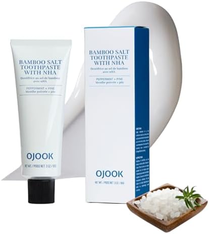 Pasta de Dientes OJOOK con Sal de Bambú y nHA | Sin Flúor, Remineralizante, para Dientes Sensibles, Blanqueadora - Sabor a Menta y Pino, 3 Fl Oz 1 Pk - imagen 1