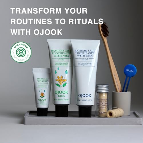 Pasta de Dientes OJOOK con Sal de Bambú y nHA | Sin Flúor, Remineralizante, para Dientes Sensibles, Blanqueadora - Sabor a Menta y Pino, 3 Fl Oz 1 Pk - imagen 7