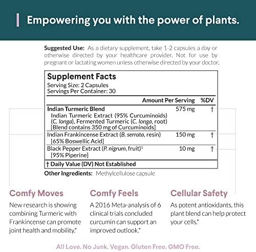 Nutritional Roots - Cúrcuma India + Incienso - 95% Curcuminoides, Curcuma Longa, Boswellia Serrata y Pimienta Negra - Suplemento Dietético para la - imagen 3