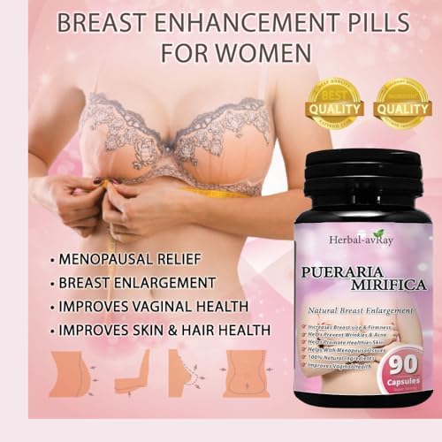 Cápsulas de Pueraria Mirifica - Suplemento Natural para Aumento de Senos - 90 Cápsulas Veganas para Salud Vaginal, Menopausia y Piel y Cabello - imagen 3