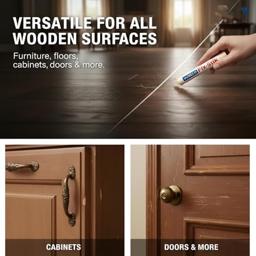 VUXECO Crayones de Reparación Rápida para Madera, Kit de 10 Colores para Arañazos, Huecos y Golpes en Muebles, Cera para Acabados de Madera - imagen 4