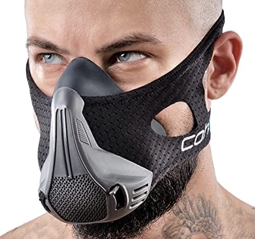 Máscara de Entrenamiento Coher para Hombres y Mujeres - Niveles de Resistencia Ajustables - Aumenta Capacidad Pulmonar y Resistencia - Ideal para - imagen 1