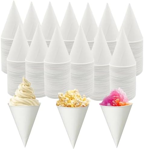 HningBuyox 600 Piezas de Vasos de Papel en Forma de Cono de 4 Oz, Vasos Desechables para Dispensador de Agua, Oficina, Eventos Deportivos y - imagen 1
