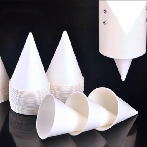HningBuyox 600 Piezas de Vasos de Papel en Forma de Cono de 4 Oz, Vasos Desechables para Dispensador de Agua, Oficina, Eventos Deportivos y - imagen 5