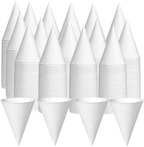 HningBuyox 600 Piezas de Vasos de Papel en Forma de Cono de 4 Oz, Vasos Desechables para Dispensador de Agua, Oficina, Eventos Deportivos y - imagen 7