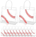 HYMENEX 24 Piezas de Bolsas de Regalo de Béisbol, Bolsas de Buenas Acciones Transparentes con Asa para Fiestas de Deportes y Cumpleaños - imagen 1