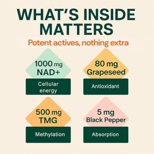 Gomitas b.Ready NAD+ Premium de 1000 mg con 500 mg de TMG, Extracto de Semilla de Uva y Pimienta Negra – Suplemento Vegano, Sin Azúcar, 60 piezas - imagen 6