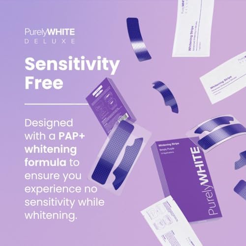 PurelyWHITE | Tiras Blanqueadoras Moradas | Blanqueador Dental Sin Peróxido, Seguro para el Esmalte, Remoción de Manchas Profundas - Blanqueamiento - imagen 3