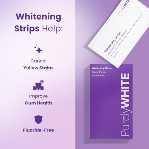 PurelyWHITE | Tiras Blanqueadoras Moradas | Blanqueador Dental Sin Peróxido, Seguro para el Esmalte, Remoción de Manchas Profundas - Blanqueamiento - imagen 4