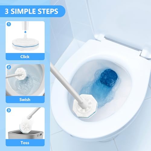 50 Piezas de Recargas para Varita de Inodoro Clorox, Almohadillas Desechables Compatibles - Para Limpieza de Baño, Lavabo, Tina y Superficies - imagen 5