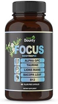 Suplemento Nootrópico Inner Bounty Focus 14 en 1 con Melena de León, Alpha GPC, Vitamina C y B12, Taurina, Bacopa - Energía y Soporte Cognitivo, 60 - imagen 1