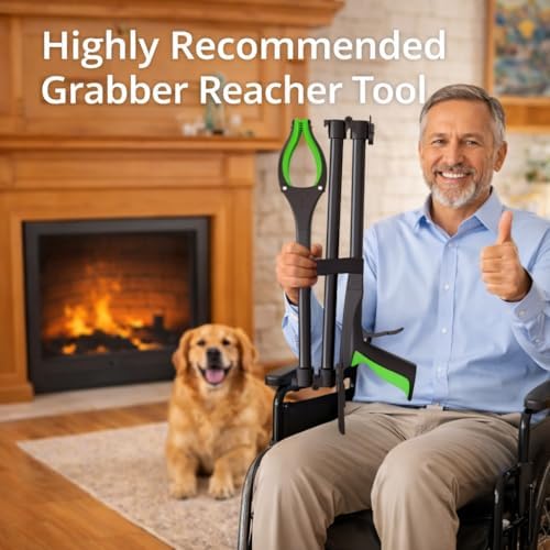 Herramienta de Alcance Extra Larga, Agarrador Plegable de 48, Doble Punta Magnética, Agarrador 2 en 1 con Cuchara, Ideal para Personas Mayores y - imagen 2