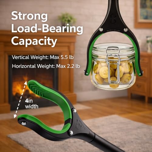 Herramienta de Alcance Extra Larga, Agarrador Plegable de 48, Doble Punta Magnética, Agarrador 2 en 1 con Cuchara, Ideal para Personas Mayores y - imagen 3