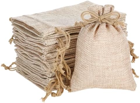 Bolsitas de Yute ANPHSIN 75 Piezas - 3.7x5.4 Mini Bolsas de Regalo, Favors Rústicos para Bodas y Fiestas, Compatibles con HTV - imagen 1