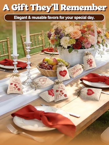 Bolsitas de Yute ANPHSIN 75 Piezas - 3.7x5.4 Mini Bolsas de Regalo, Favors Rústicos para Bodas y Fiestas, Compatibles con HTV - imagen 3