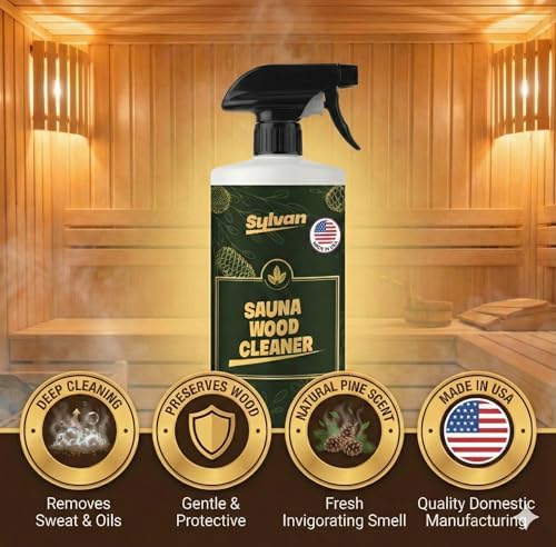 Limpiador de Madera para Sauna Sylvan Hills 32 oz | Hecho en EE. UU. | Spray que Elimina Manchas, Sudor y Olores | Fórmula de Secado Rápido y Sin - imagen 2