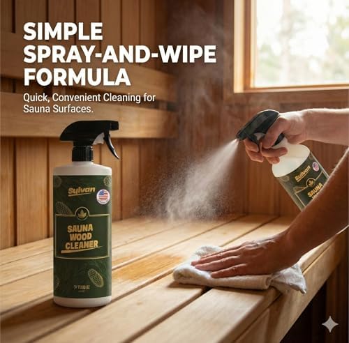 Limpiador de Madera para Sauna Sylvan Hills 32 oz | Hecho en EE. UU. | Spray que Elimina Manchas, Sudor y Olores | Fórmula de Secado Rápido y Sin - imagen 4