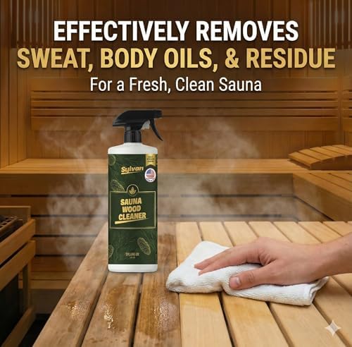 Limpiador de Madera para Sauna Sylvan Hills 32 oz | Hecho en EE. UU. | Spray que Elimina Manchas, Sudor y Olores | Fórmula de Secado Rápido y Sin - imagen 5