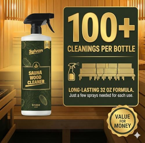 Limpiador de Madera para Sauna Sylvan Hills 32 oz | Hecho en EE. UU. | Spray que Elimina Manchas, Sudor y Olores | Fórmula de Secado Rápido y Sin - imagen 6