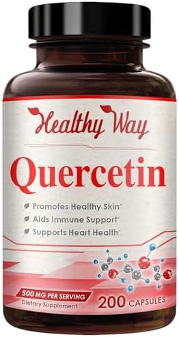 Cápsulas de Quercetina 500mg de Alta Potencia - Suplemento Antioxidante Vegano para Corazón, Piel, Cerebro e Inmunidad - Sin Gluten, Hecho en EE. UU. - imagen 1