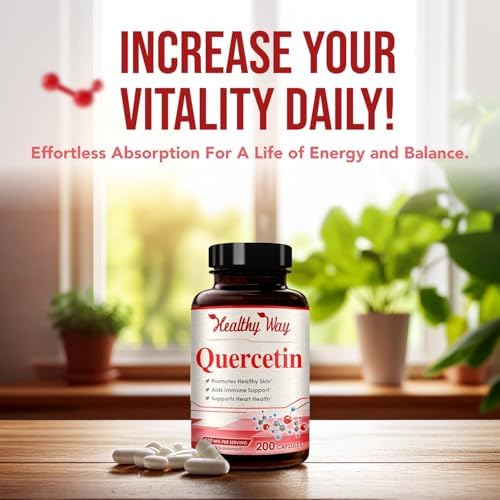 Cápsulas de Quercetina 500mg de Alta Potencia - Suplemento Antioxidante Vegano para Corazón, Piel, Cerebro e Inmunidad - Sin Gluten, Hecho en EE. UU. - imagen 5