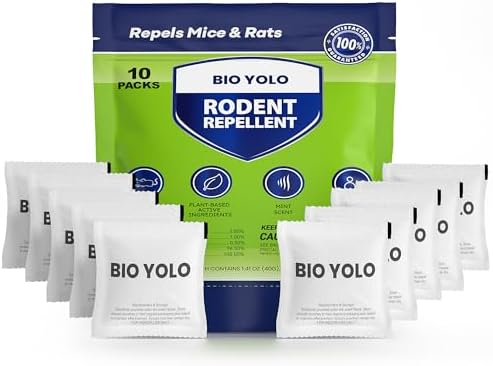 BIO YOLO Bolsitas Repelentes de Roedores – Aceite de Menta, Eficacia Natural – Repele Ratones, Ratas y Ardillas – Protege Interior, Auto, RV, Barco, - imagen 1