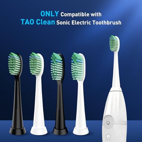 Cabezas de Repuesto para Cepillo de Dientes Blanqueador Compatibles con Cepillo Eléctrico Sonic TAO Clean - Repuestos, Cerda Media, Blanca - imagen 2